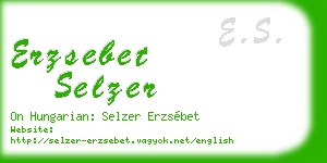 erzsebet selzer business card