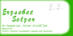 erzsebet selzer business card